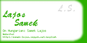 lajos samek business card